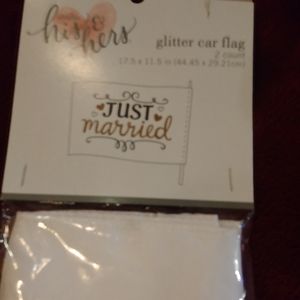 Beautiful Glitter His & Hers Just Married Glitter